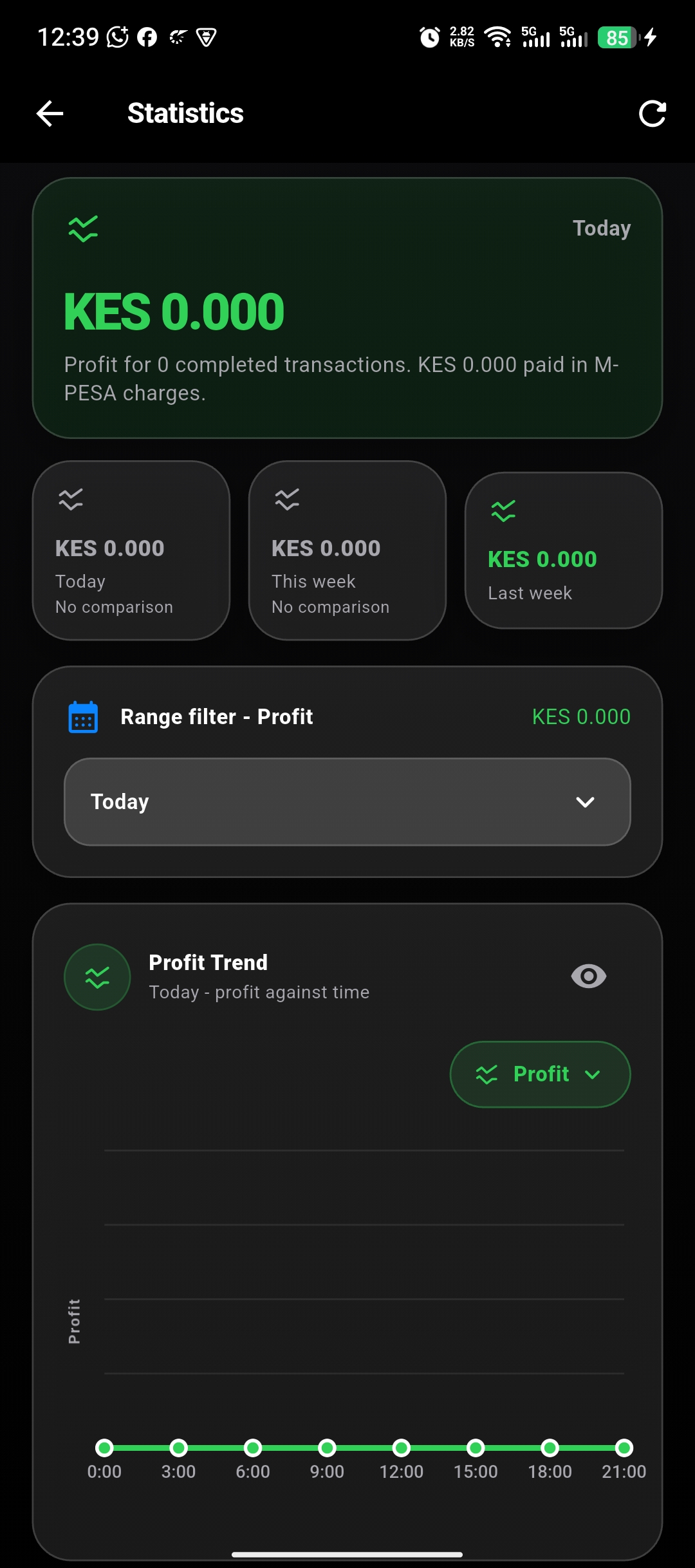 AirLink statistics screen